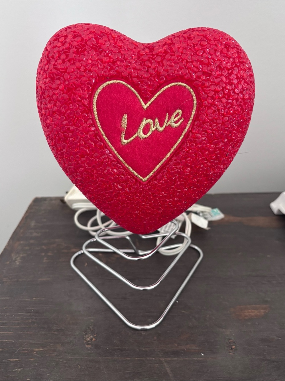 90’s Pop Art Heart Table Lamp | Vintage